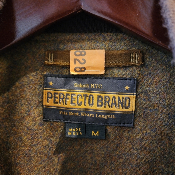 Scott Perfecto Suede Bomber Jacket Size M - Picture 4 of 9